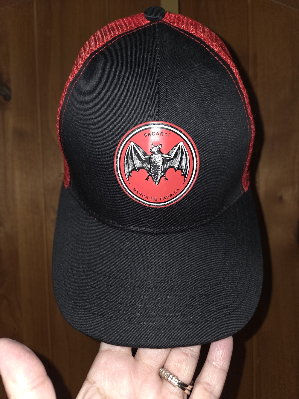 Bacardí Men's Black‎ and Red Logo Ball Cap